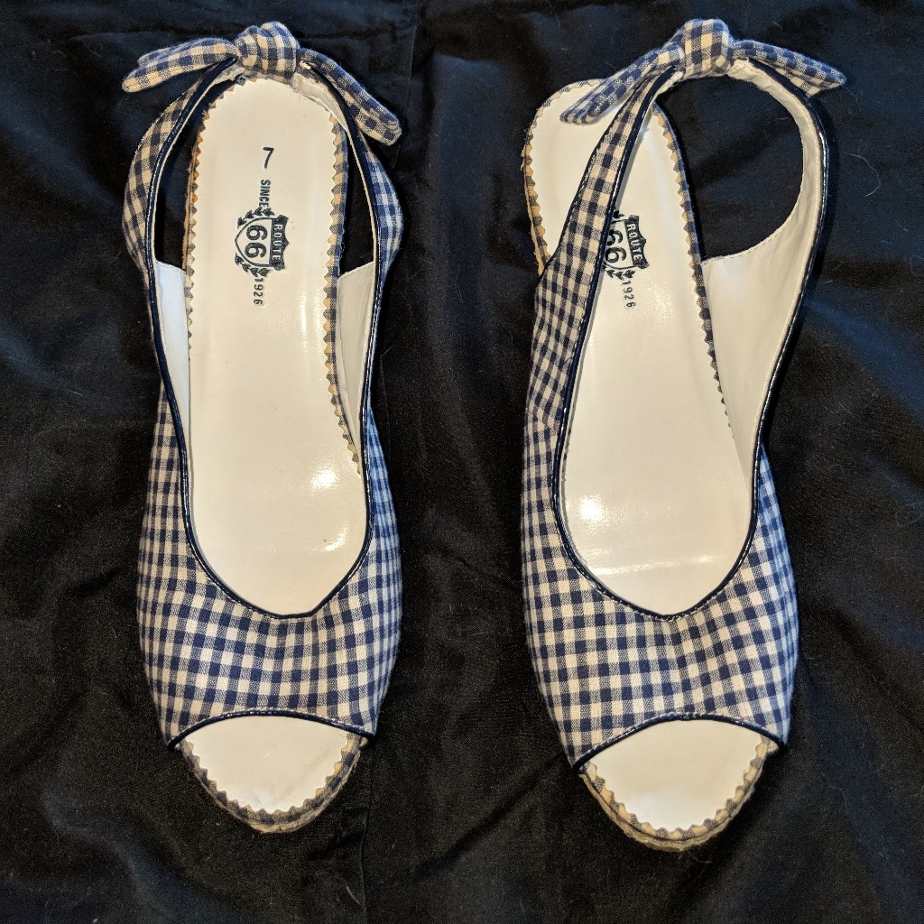 Gingham Sandals